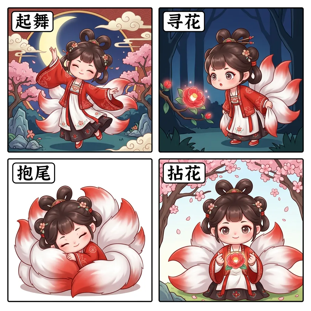 001_狐夭_四格漫画