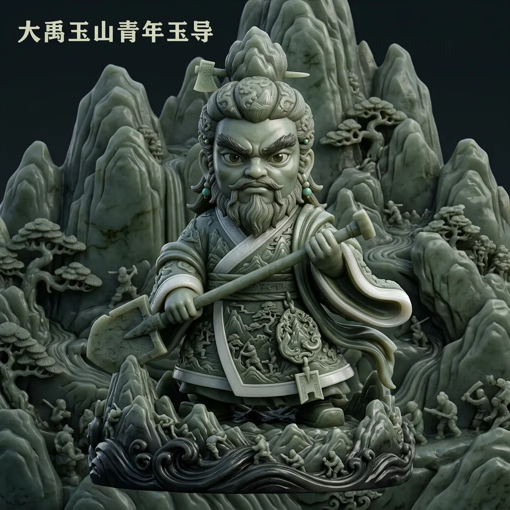 清·大禹治水玉山 · 玉导