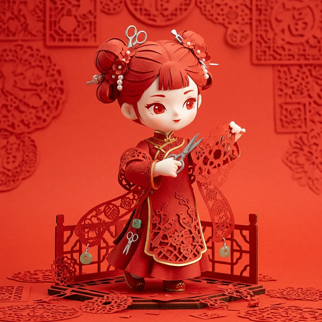 剪纸·窗花报春 · 窗红